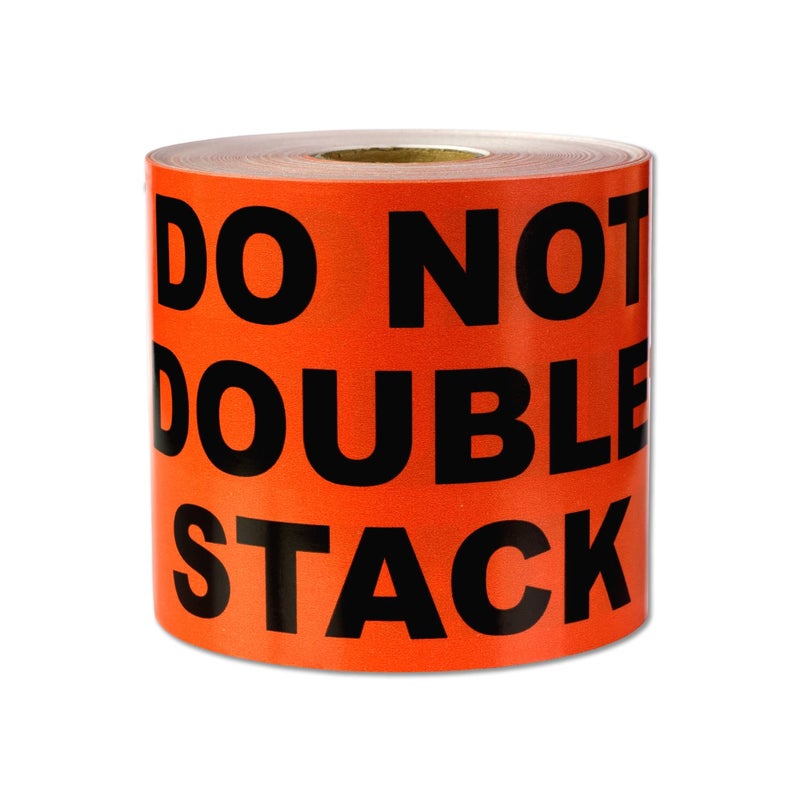 OfficeSmartLabels Do Not Double Stack Labels (5 x 3 inch, Orange - 300 Labels) Warning Do Not Stack Stickers for Shipping Packing & Handling - Image 1